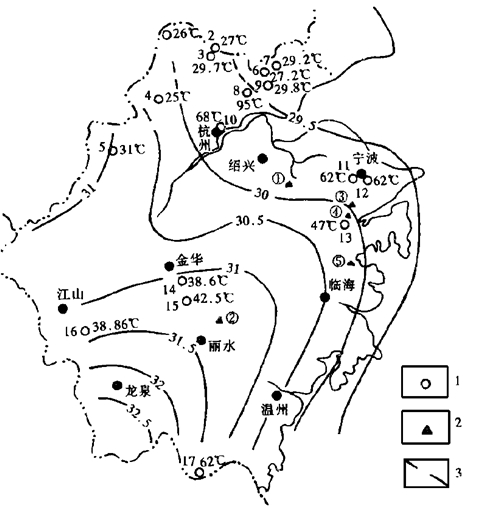 浙江省地热资源分布规律